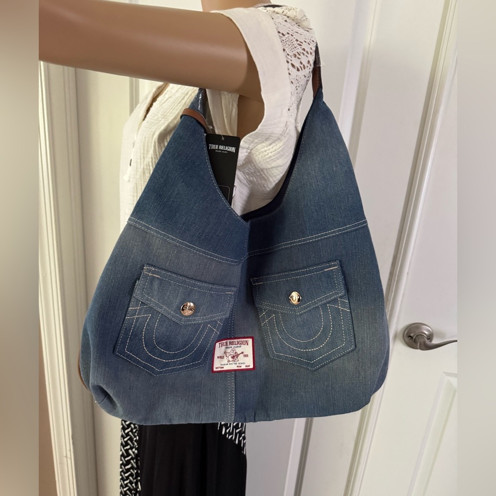 True Religion Indigo Denim Hobo Bag